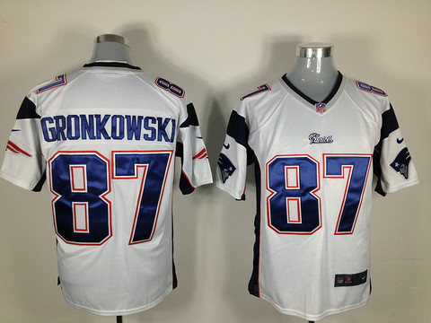 new england patriots 87 gronkowski White Game nfl jerseys